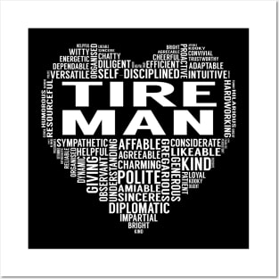 Tire Man Heart Posters and Art